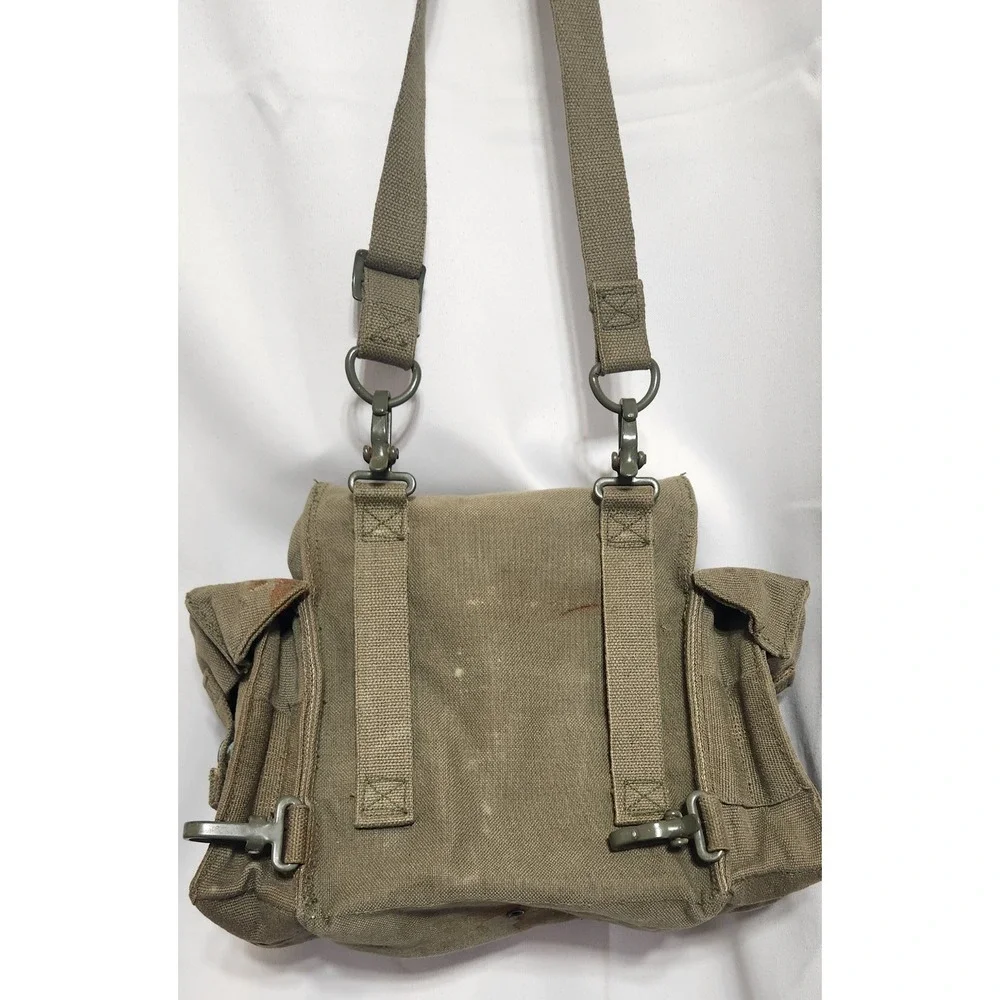 Vintage South African Defense Force Military Canvas Field Bag Utility Messenger